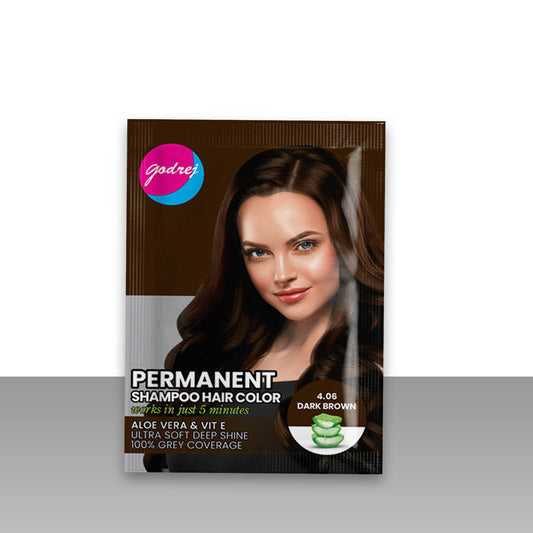 Godrej Permanent hair color Shampoo | 25ml/10Sachet