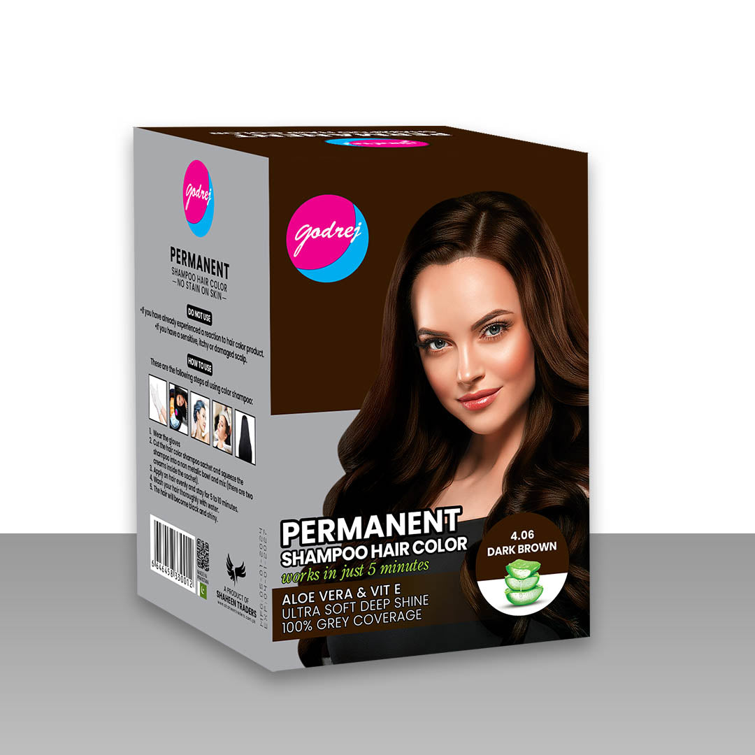 Godrej Permanent hair color Shampoo | 30ml/10Sachet