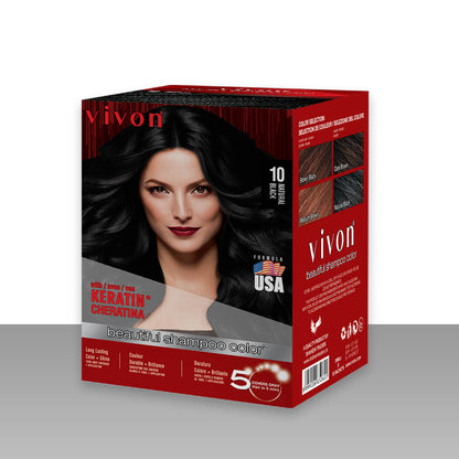 VIVON Hair color Shampoo | 30ml (12Sachet)