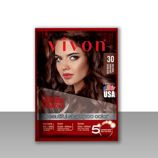 VIVON Hair color Shampoo | 30ml (12Sachet)